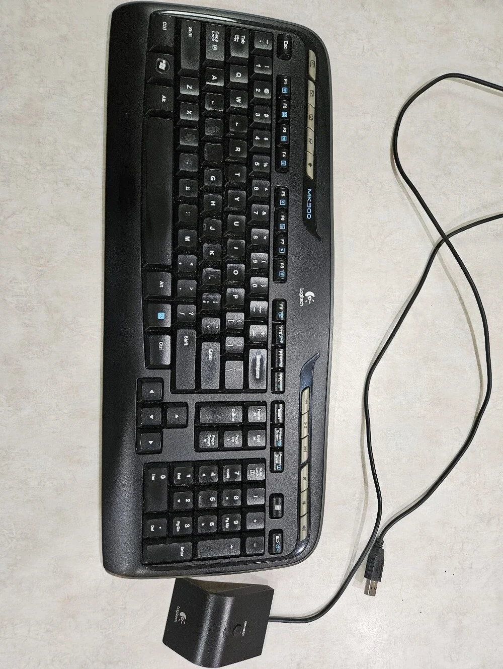 Logitech Black Wired USB Keyboard with Shortcut Keys